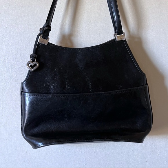 BRIGHTON Red Calf Hair and Black Leather Trim  Shoulder Bag Purse - Picture 7 of 15